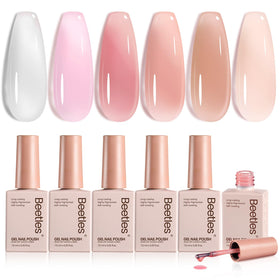 beetles Gel Polish Jelly Gel Nail Polish Set with six bottles in various colours