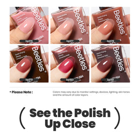 beetles Gel Polish Jelly Nail Polish Set with a close-up of the brush