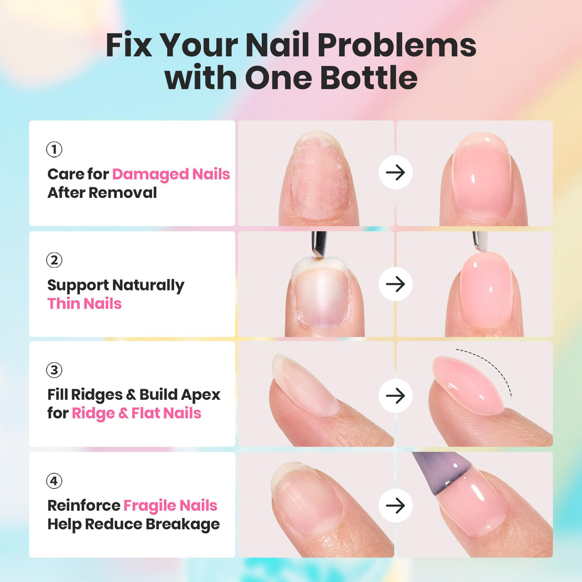 beetles Gel Polish jelly nude pink close-up