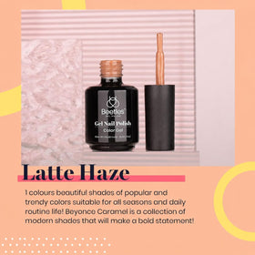 beetles Gel Polish Latte Haze bottle with label