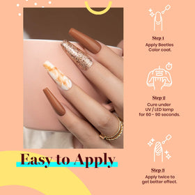 beetles Gel Polish Latte Haze with LED lamp