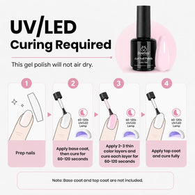 beetles Gel Polish Light Barely Pink bottle with nail tools