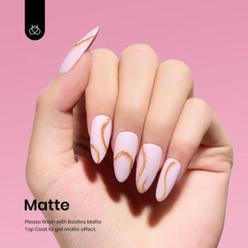 beetles Gel Polish Light Barely Pink in a nail art setup
