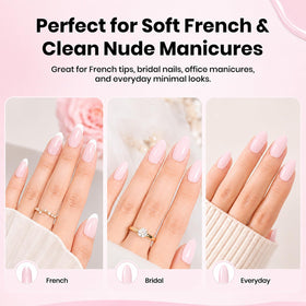 beetles Gel Polish Light Barely Pink with UV lamp