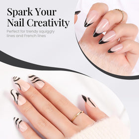 beetles Gel Polish Liner Classic Black 7ml on nail art display