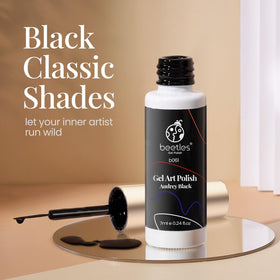 beetles Gel Polish Liner Classic Black 7ml with brush