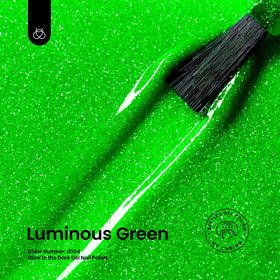 beetles Gel Polish Luminous Green Glow in the Dark bottle with label