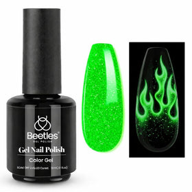 beetles Gel Polish Luminous Green Glow in the Dark front view