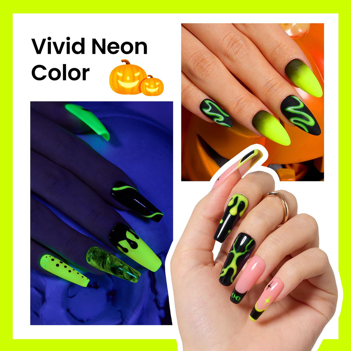 beetles Gel Polish Luminous Yellow Gel Polish applied on nails