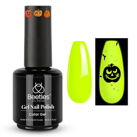 beetles Gel Polish Luminous Yellow Gel Polish front view