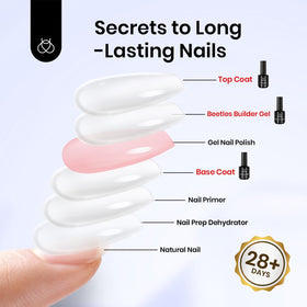 beetles Gel Polish manicure setup with nails and tools