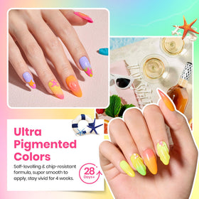 beetles Gel Polish manicure setup with tools and polish