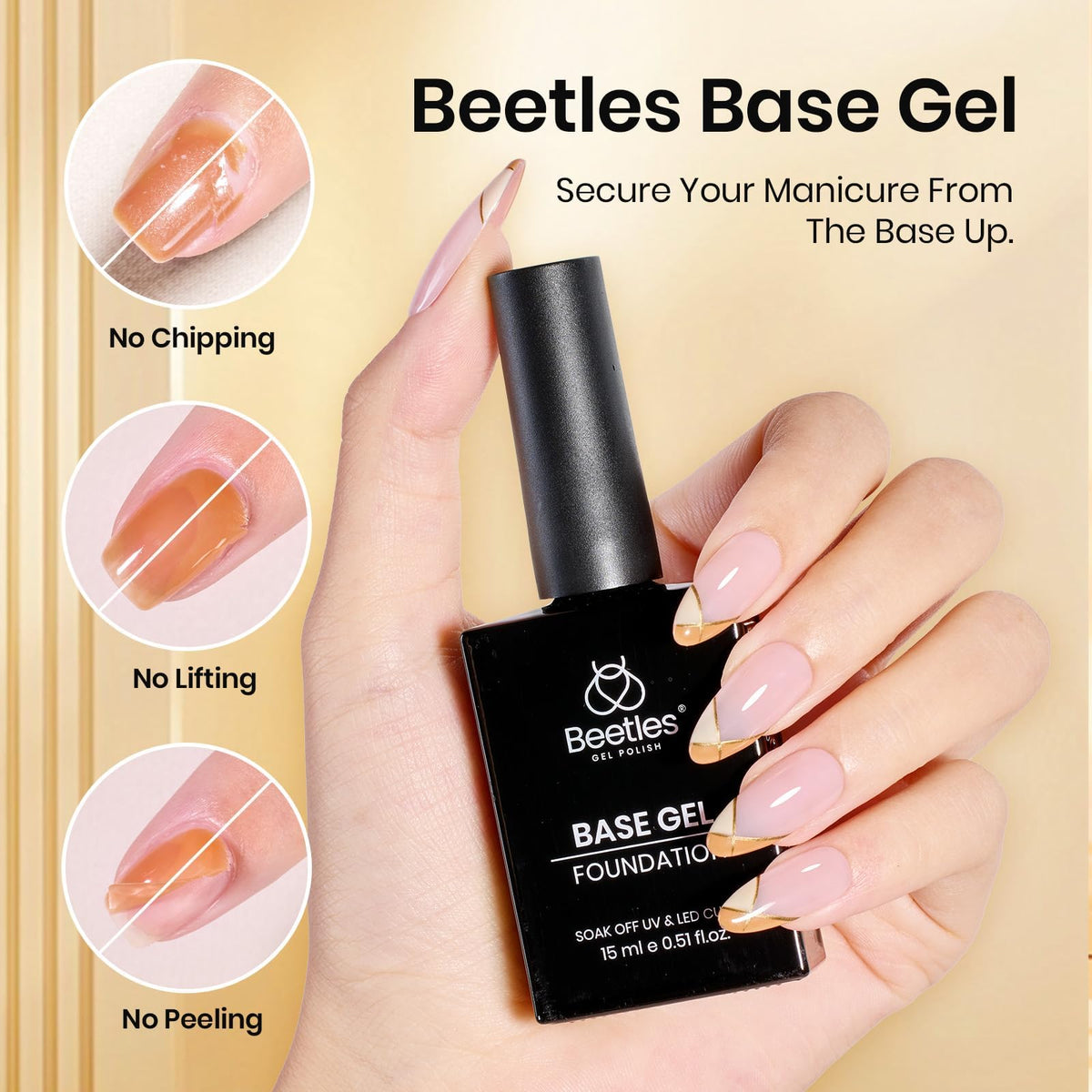 beetles Gel Polish Matte Top Coat bottle