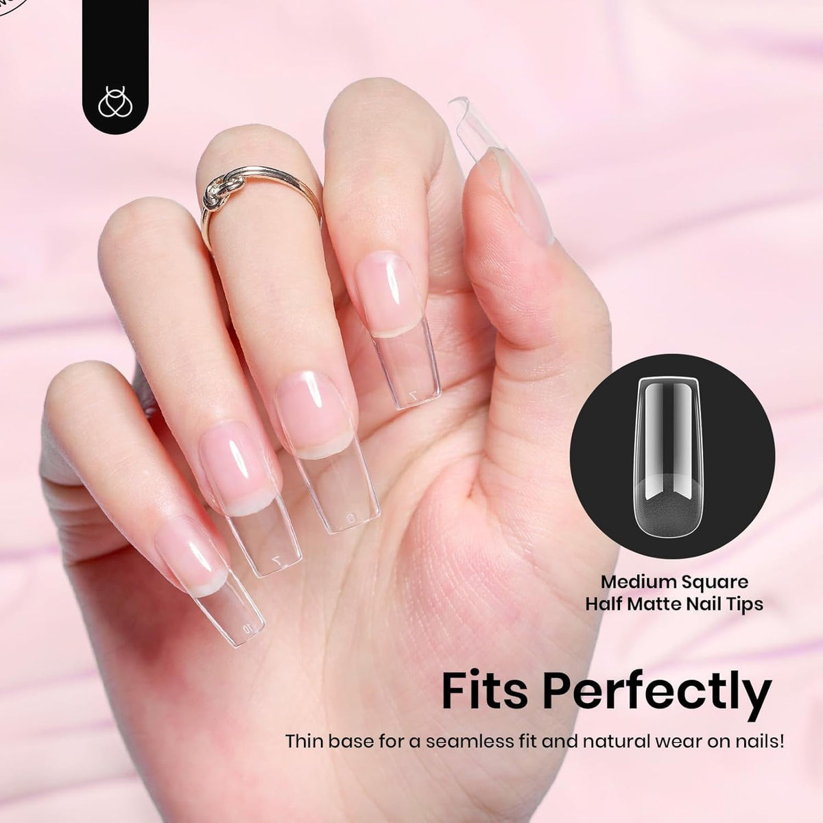beetles Gel Polish Medium Square Nail Tips in various sizes