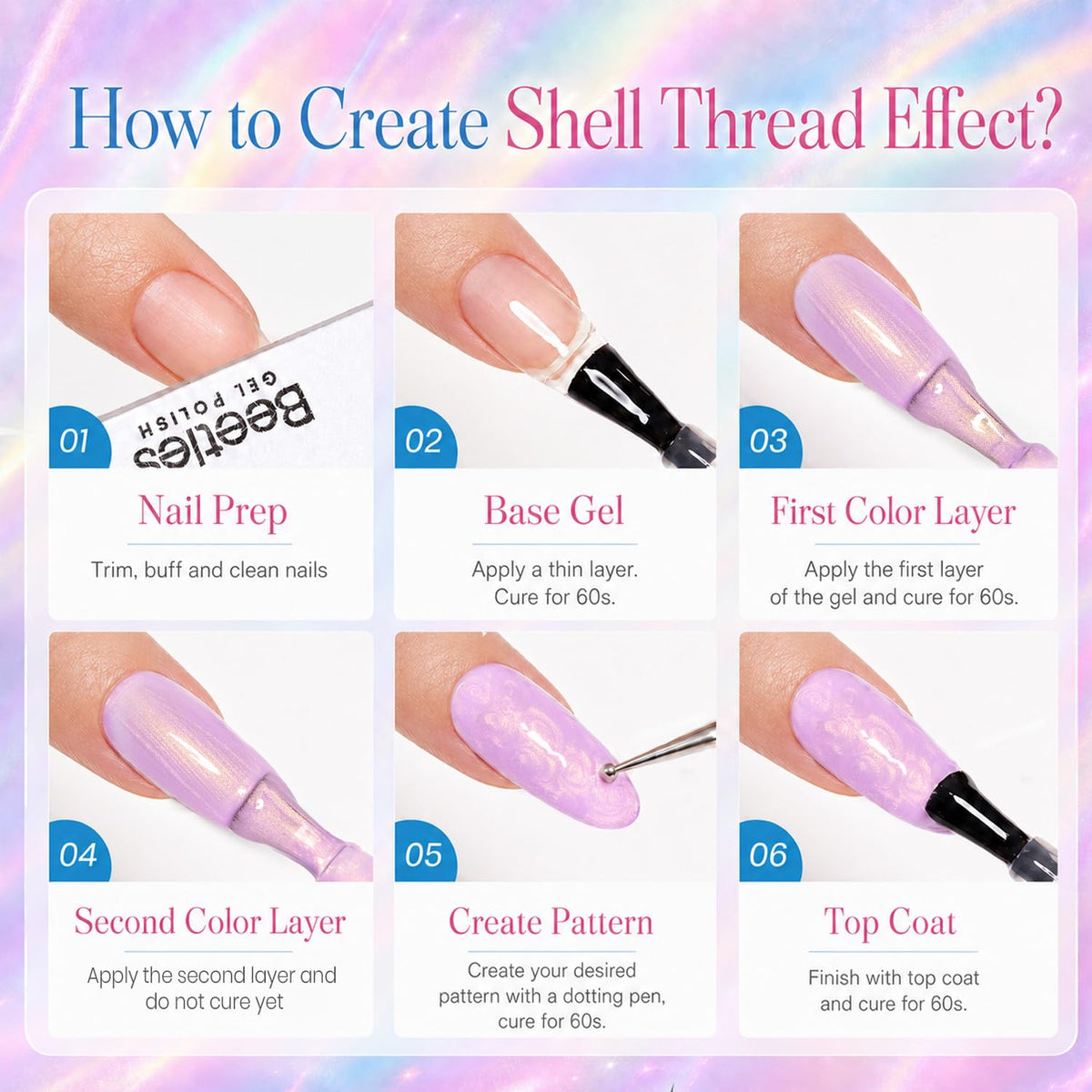 beetles Gel Polish Mermaid Set packaging and contents