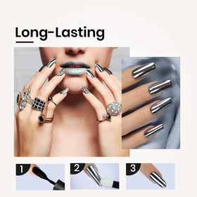beetles Gel Polish Metallic Chrome Nail Powder packaging details