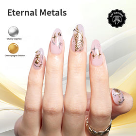 beetles Gel Polish Metallic Gel Liner close-up of silver shade
