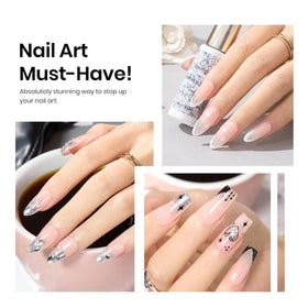 beetles Gel Polish Metallic Gold Gel Liner 7ml applied on nails