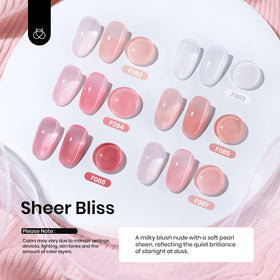 beetles Gel Polish milky white shade bottle