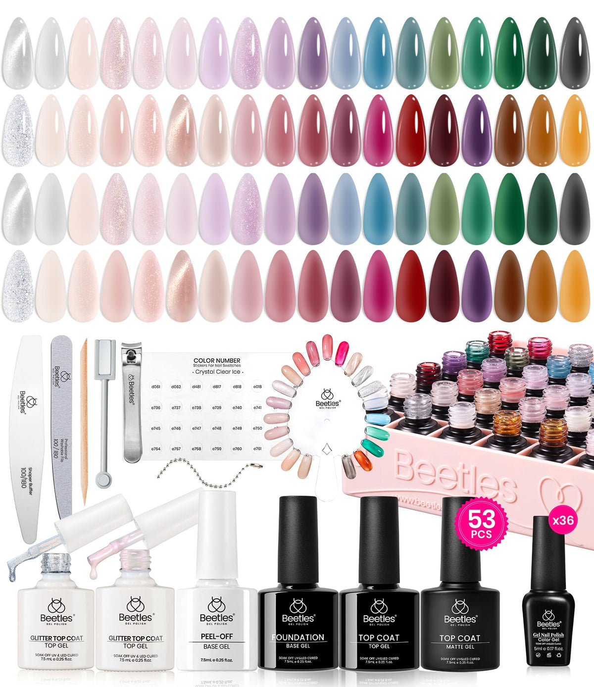 beetles Gel Polish nail art application process