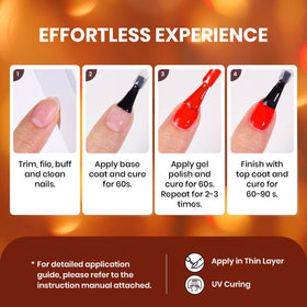 beetles Gel Polish nail art design using warm tones