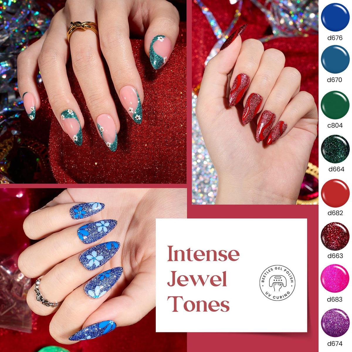 beetles Gel Polish Nail Art Gel Set packaging details