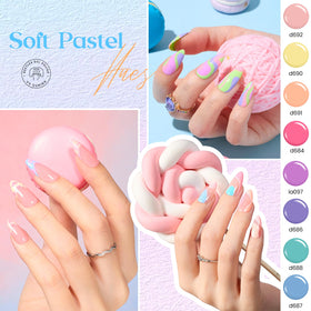 beetles Gel Polish Nail Art Gel Set showing various colour swatches
