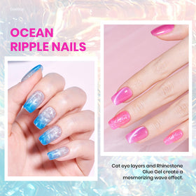 beetles Gel Polish nail art rhinestones and glitter gel polish
