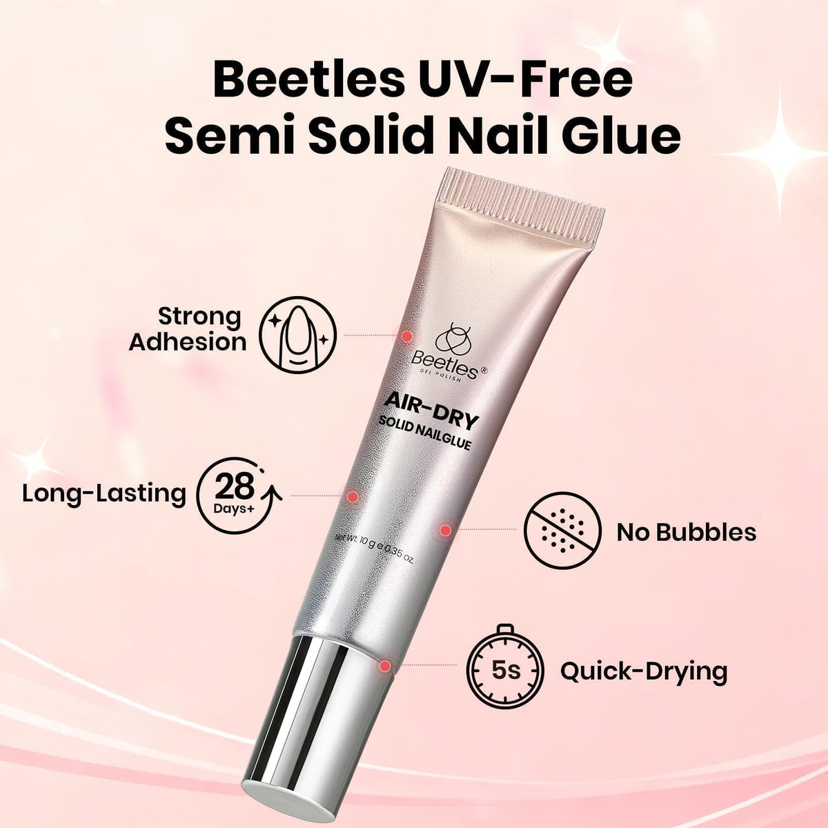 beetles Gel Polish Nail Glue 10g squeeze-control tube