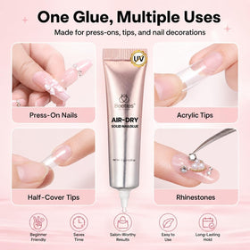 beetles Gel Polish Nail Glue 10g with press-on nails