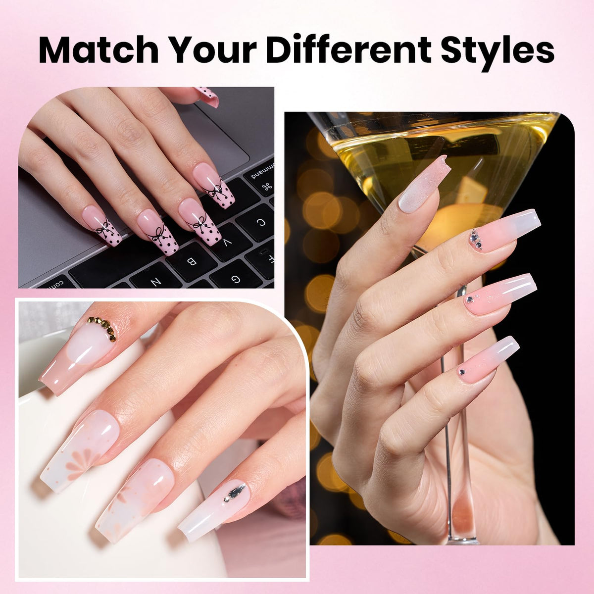 beetles Gel Polish nail glue and base coat close-up