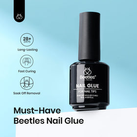beetles Gel Polish Nail Glue brush applicator close-up