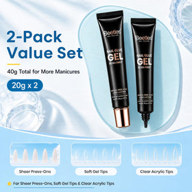 beetles Gel Polish Nail Glue curing under UV lamp
