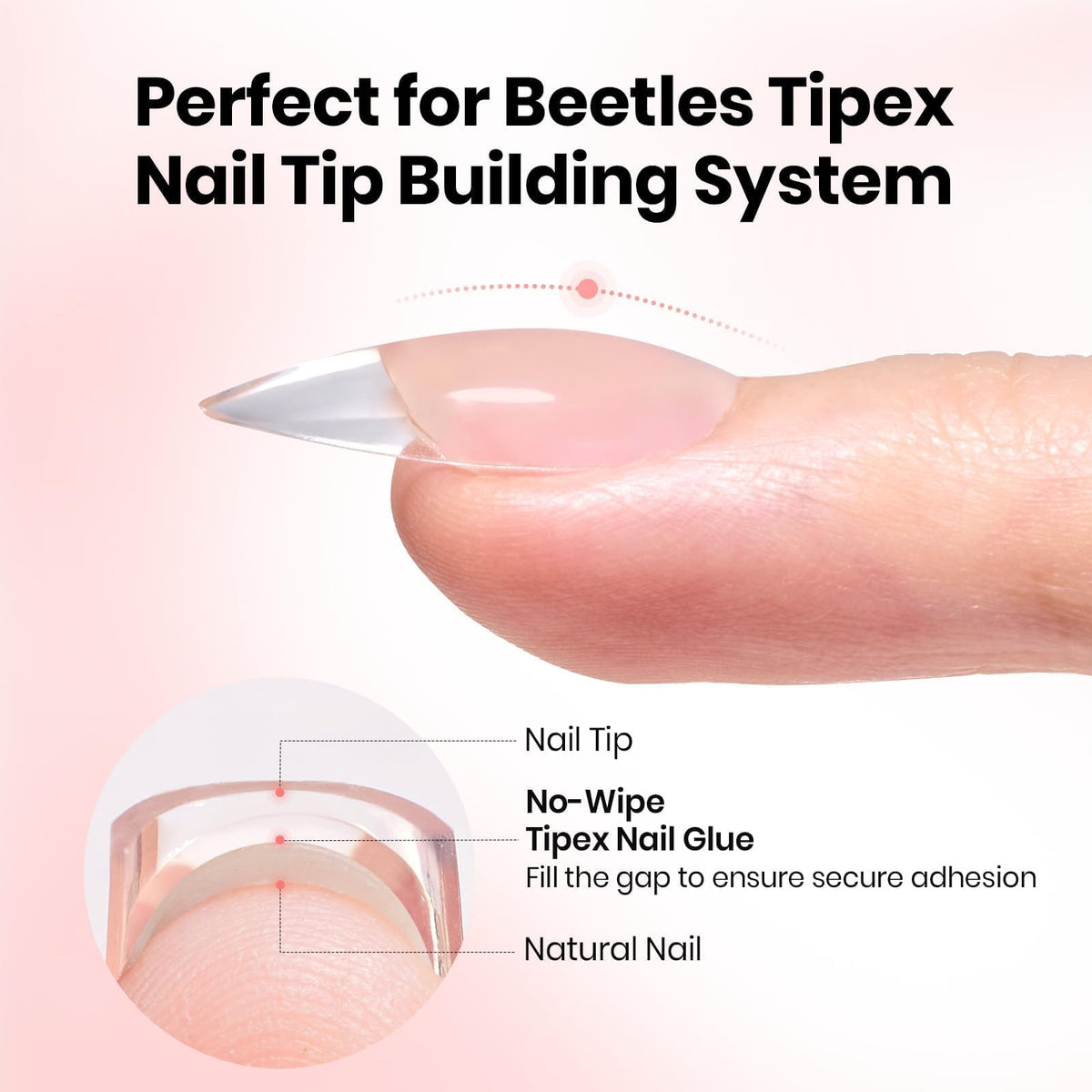 beetles Gel Polish Nail Glue Gel 20g bottle with cap