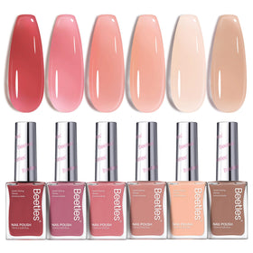 Beetles Gel Polish Nail Polish Set front view showcasing 6 vibrant shades