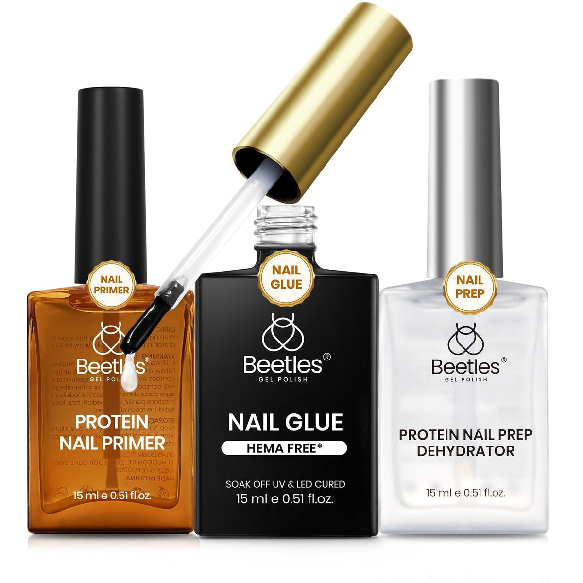 beetles Gel Polish Nail Prep & Glue Set 15ml front view