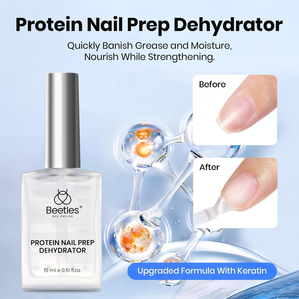 beetles Gel Polish Nail Prep & Glue Set application on nails