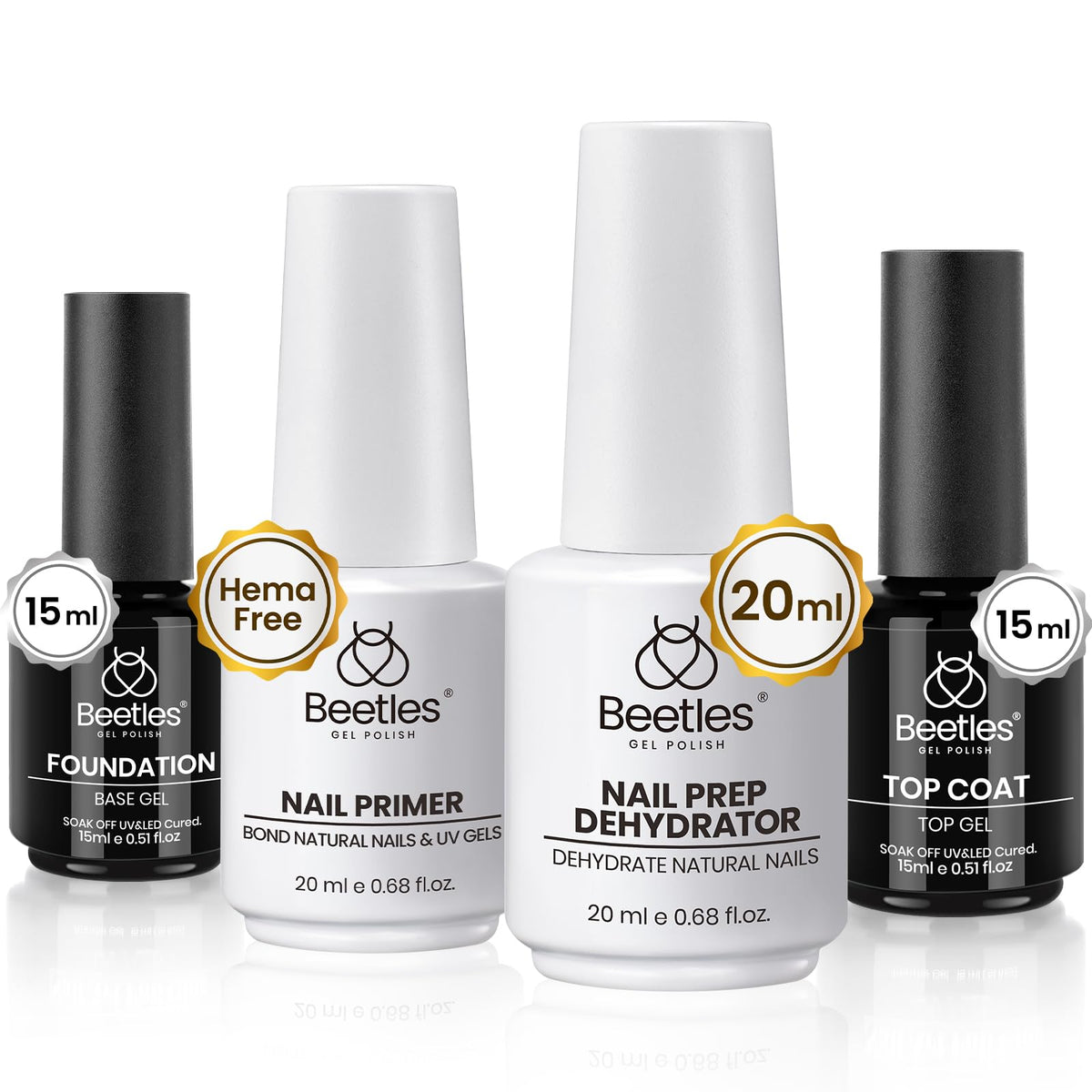 beetles Gel Polish Nail Prep Kit including base gel and top coat