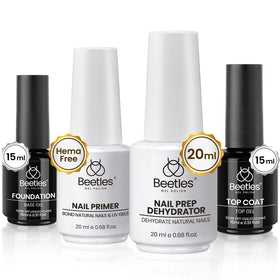 beetles Gel Polish Nail Prep Kit including base gel and top coat