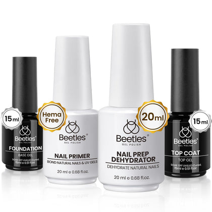 beetles Gel Polish Nail Prep Kit including base gel and top coat