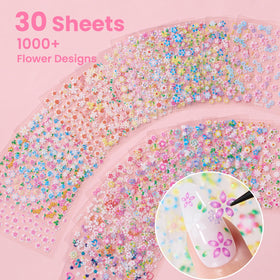 beetles Gel Polish nail stickers featuring yellow flower designs
