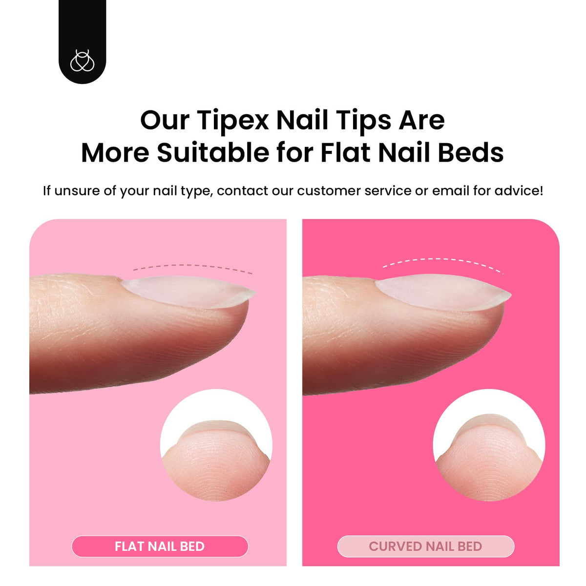 beetles Gel Polish Nail Tips displayed with finished nails