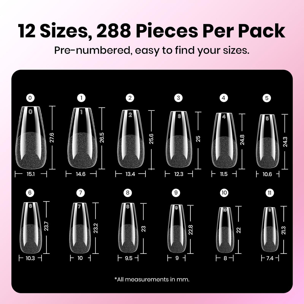 beetles Gel Polish nail tips in various sizes