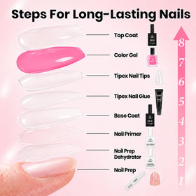 beetles Gel Polish Nail Tips Kit 224 sculpted tips assortment