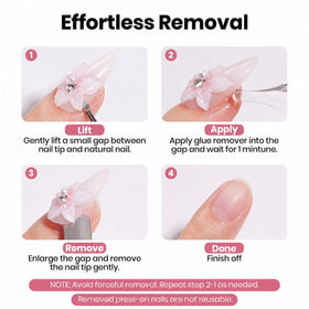 beetles Gel Polish Nail Tips Kit application process