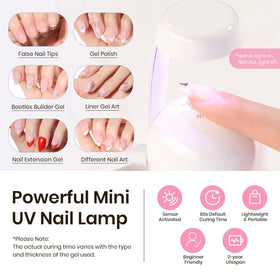 beetles Gel Polish Nail Tips Kit application process with nail tips