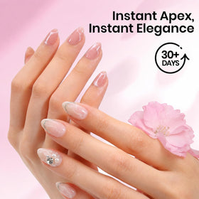 beetles Gel Polish Nail Tips Kit contents including nail tips and glue