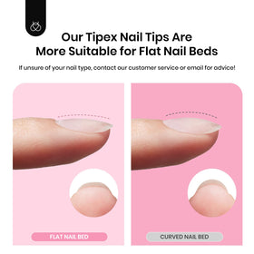 beetles Gel Polish Nail Tips Kit demonstrating natural fit on nails