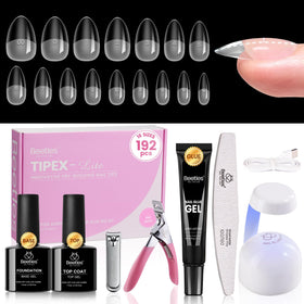 beetles Gel Polish Nail Tips Kit front view with 192 pieces