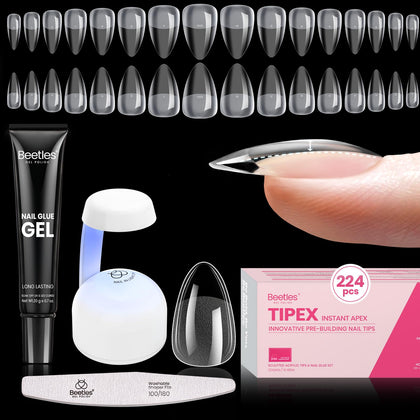 beetles Gel Polish Nail Tips Kit front view with 224 pieces